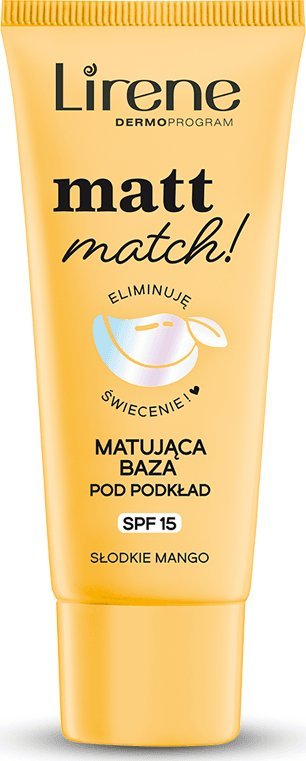 Lirene LIRENE_Matt Match! matująca baza pod podkład SPF15 Słodkie Mango 30ml