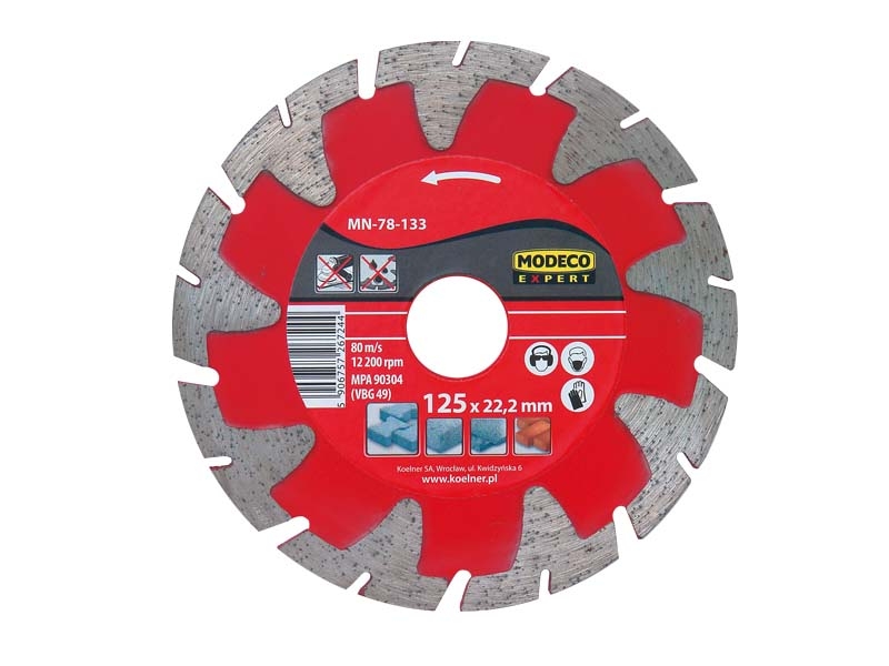 Modeco Ściernica diamentowa segmentowa 125mm - MN-78-133