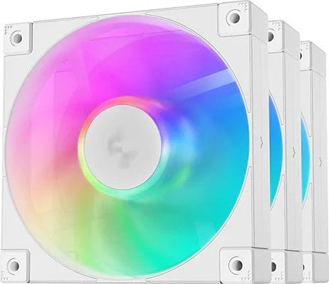 Wentylator Deepcool FD12 ARGB 3-pack biały (R-FD12-WHAPN3-G)
