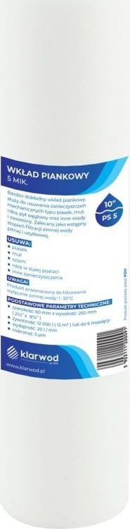 Viteco Wkład polipropylenowy Klarwod do filtra 10 PS 5 (G8WFSP10-5)