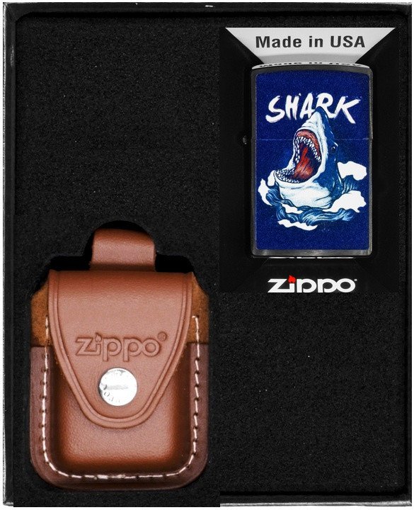 Zestaw ZIPPO Zapalniczka SHARK DESIGN Prezentowy No2