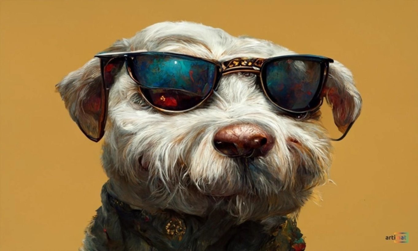 Direct Home and Garden Wycieraczka materiałowa pies w okularach