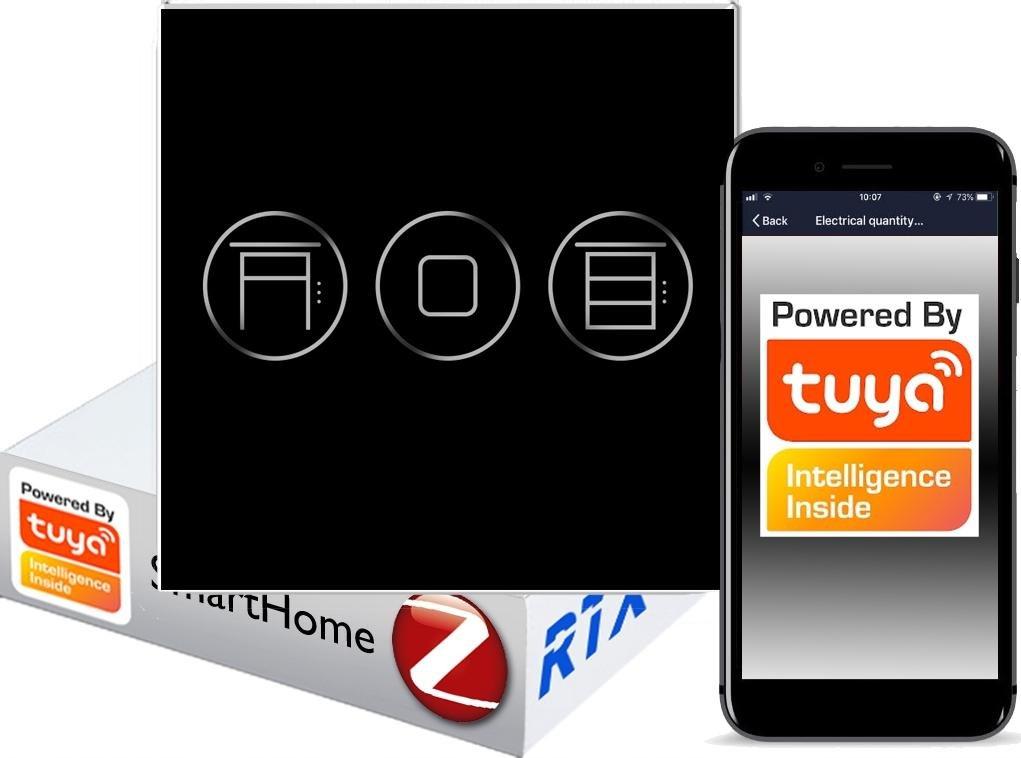 RTX Włącznik Rolet Dotykowy CZARNY ZigBee TUYA RTX SH