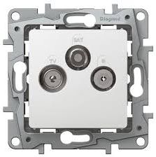 Legrand Gniazdo antenowe RTV-SAT Niole końcowe 1,5 dB białe (764563)