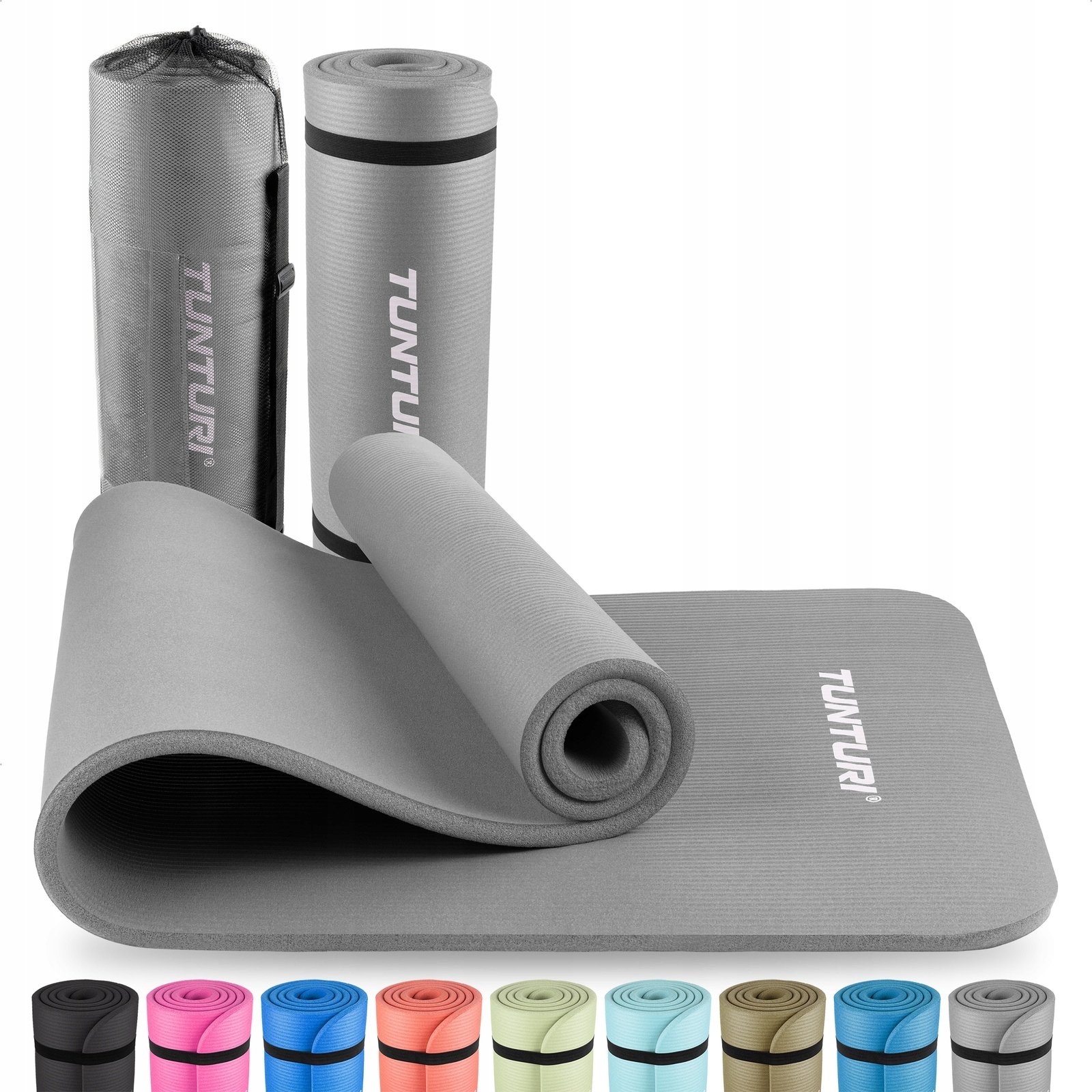 Kilimėlis Tunturi NBR Fitness Mat Grey 14TUSFU327