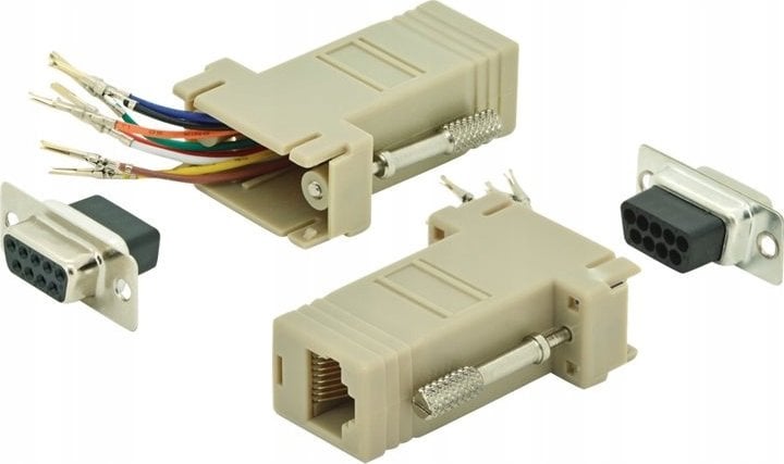 Digitus DIGITUS RS 232 Adapter, DB9, RJ45, Modular DB9 F, RJ45 F