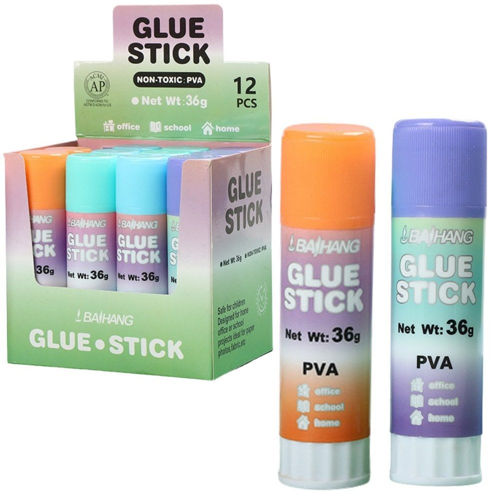 Klej W Sztyfcie Szkolny Biurowy Pastelowe 36g