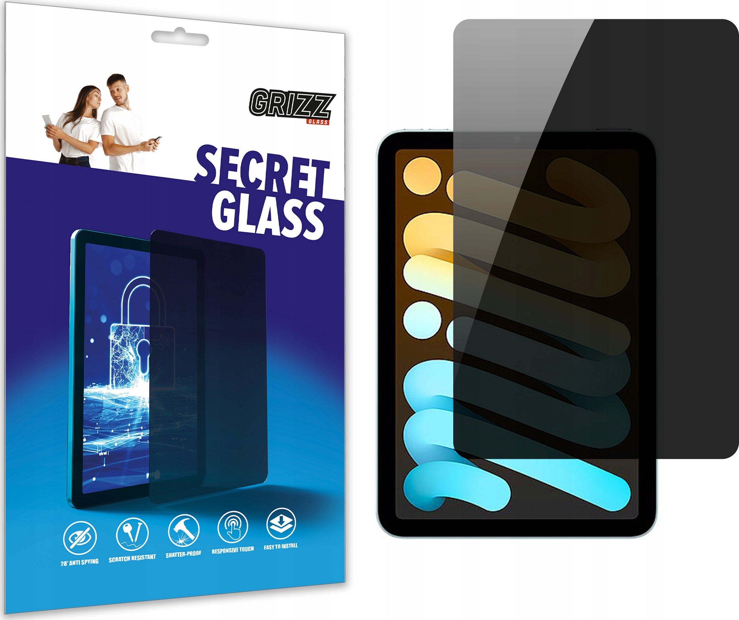 Filtr GrizzGlass Szkło prywatyzujące GrizzGlass SecretGlass do Apple iPad mini 2024