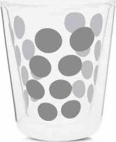 Zak!designs Zestaw 2 szklanek 200ml z łyżeczkami,srebrny / Zak!designs