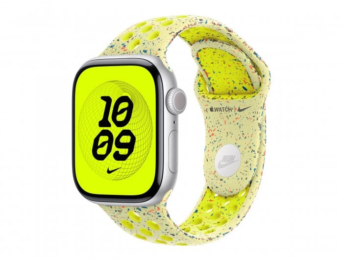 apple Pasek sportowy Nike w kolorze jasnozielono-żółtym do koperty 42 mm - rozmiar M/L