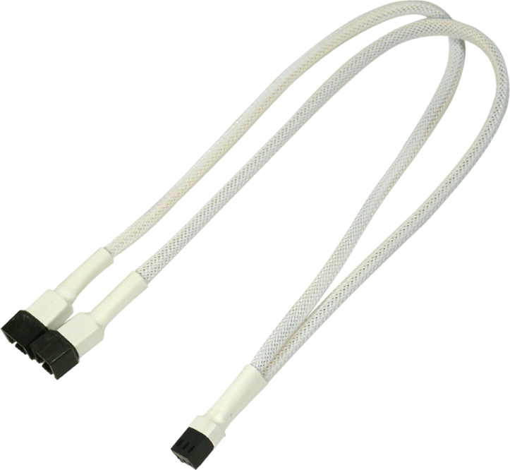 Nanoxia 3-pin - 3-pin x2, 0.3m, Biały (900400002)