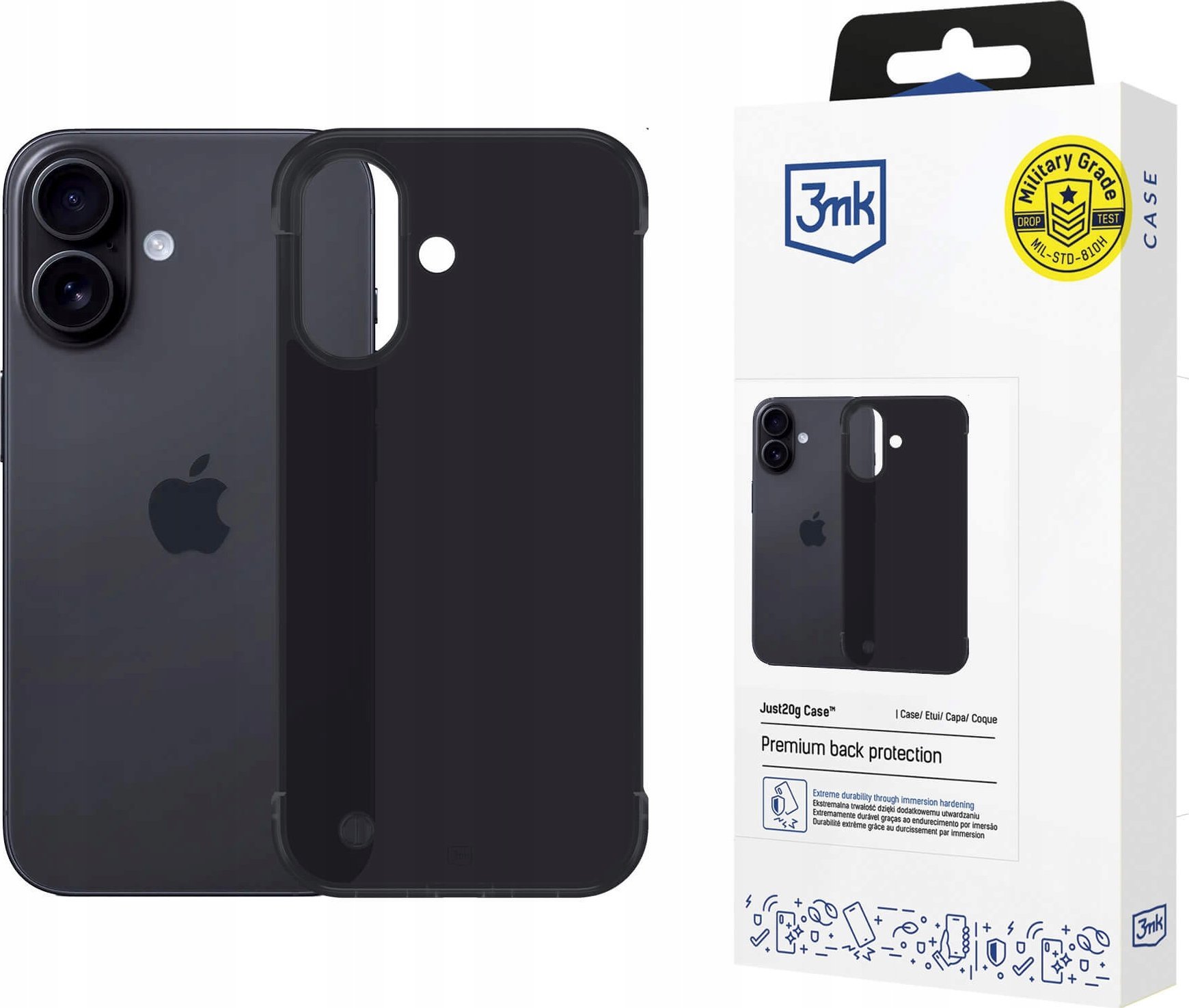 3MK Just20g Matt Case for iPhone 16 Plus