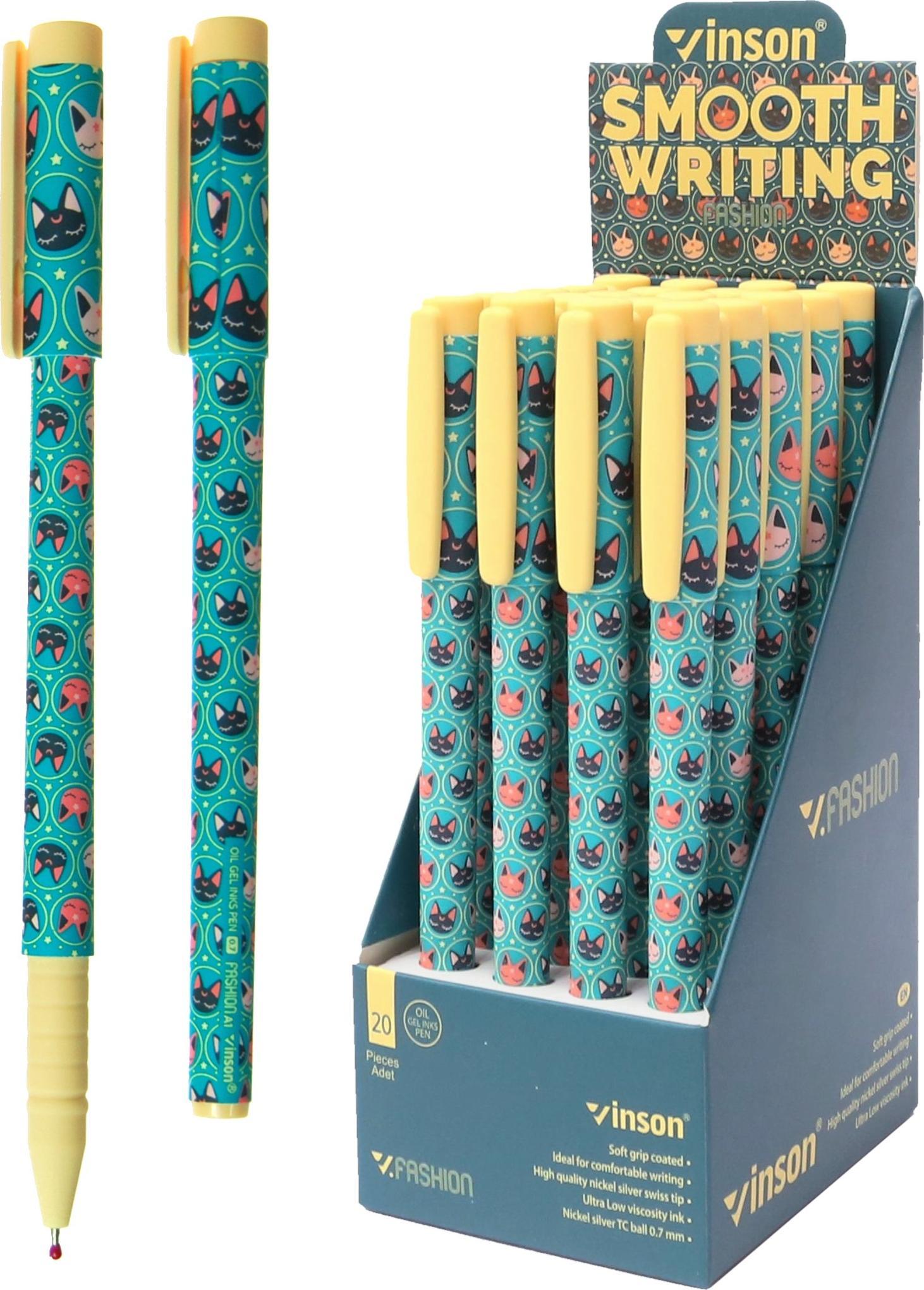 Titanum Długopis Vinson Koty 0,7mm 20 szt DISPLAY