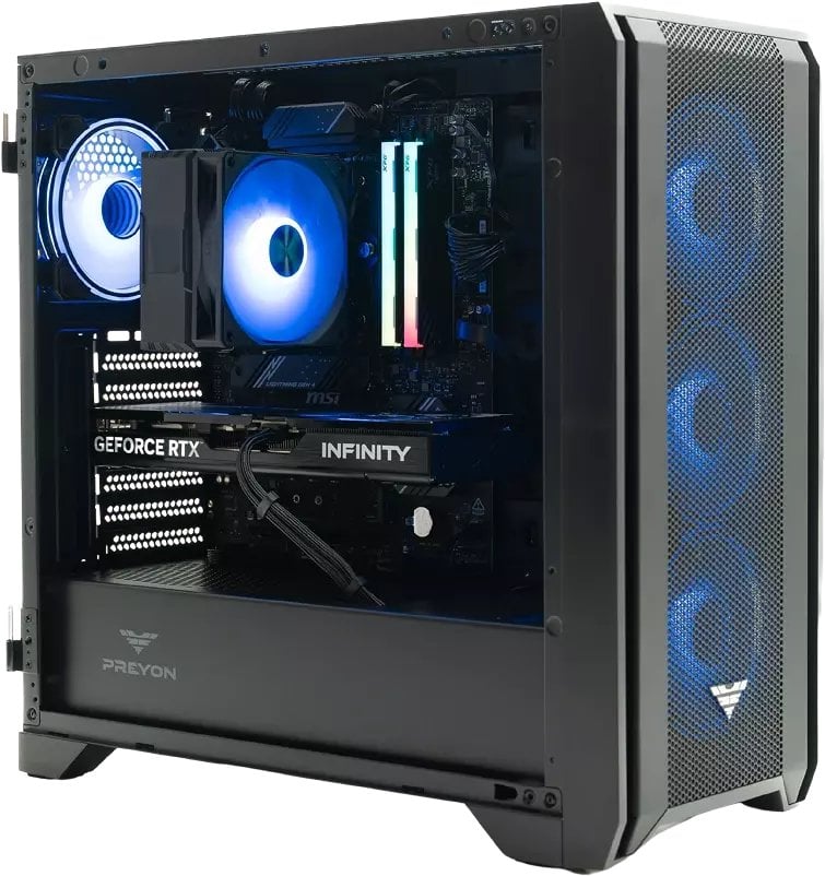 Komputer PREYON Windy Pro 880 Ryzen 9 9900X3D, 64 GB, RTX 5070, 1 TB M.2 PCIe Windows 11 Pro