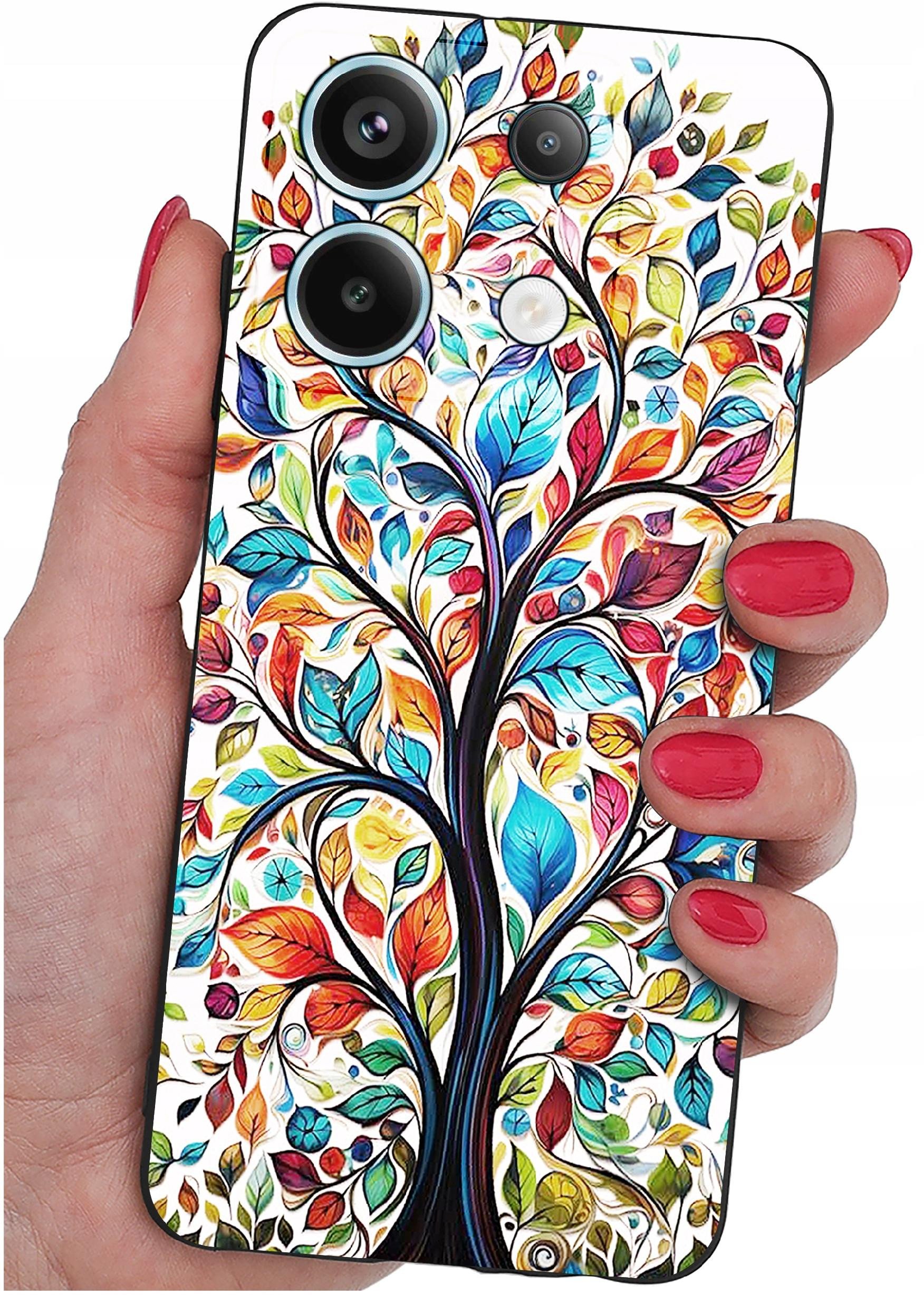 ETUI do Xiaomi Redmi Note 13 Pro 5G WZORY |SILIKONOWE MATT CASE +SZKŁO 9H