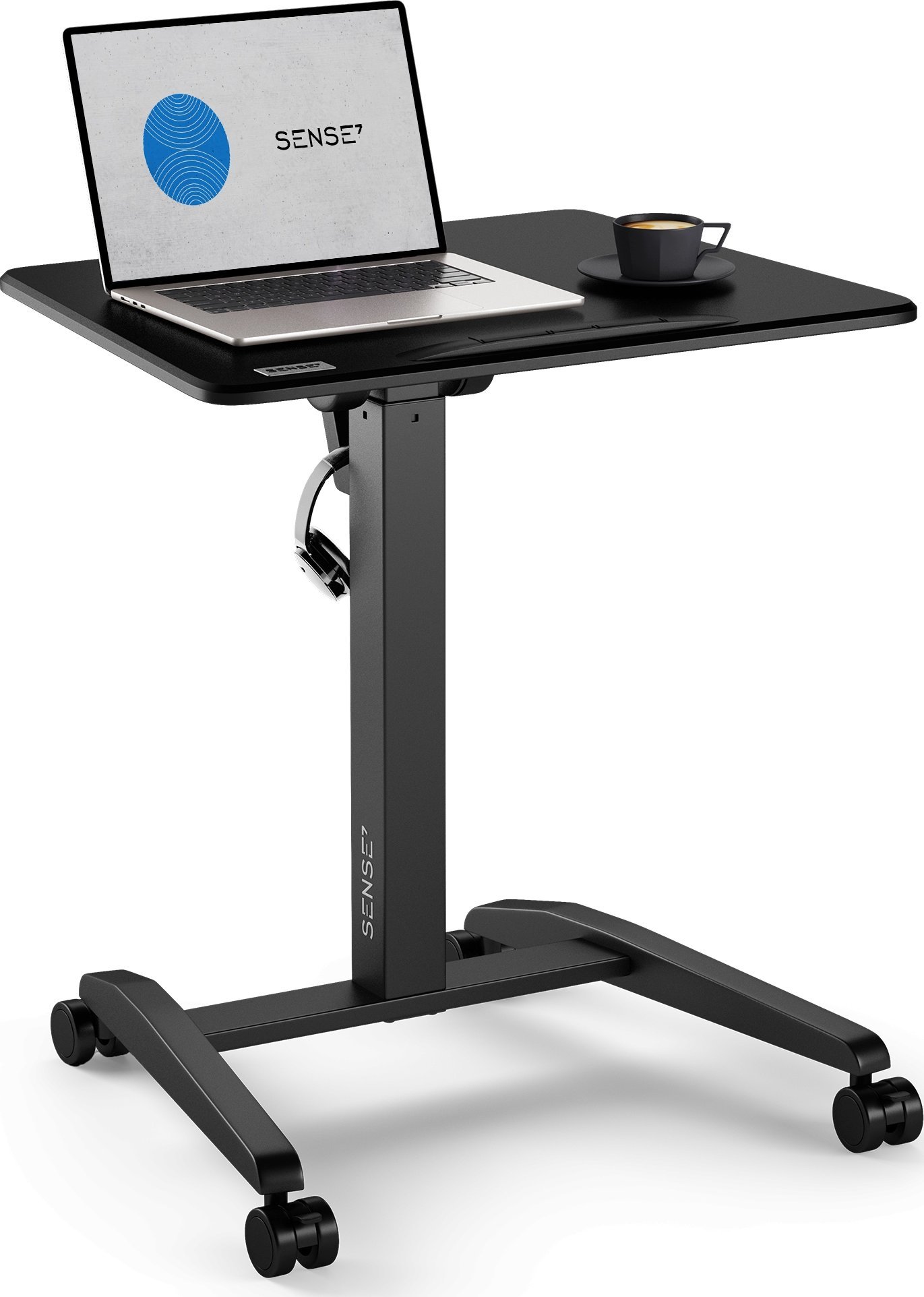 Biurko SENSE7 biurko mobilne Czarne 70 cmx52 cm czarny