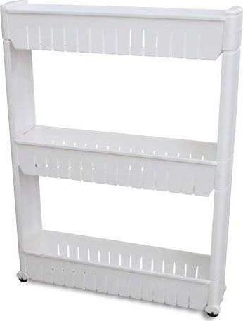 Iso Trade Półeczka kuchenna mobilna na kółkach biała