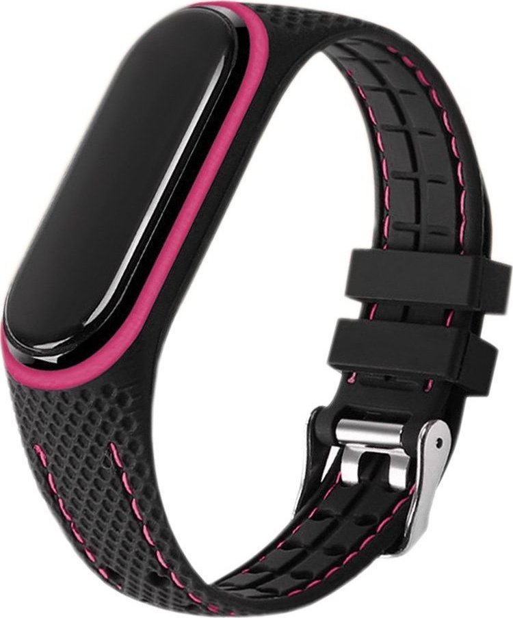 Braders Pasek Lifestyle Braders do Xiaomi Mi Band 5 / 6 czarno-różowy