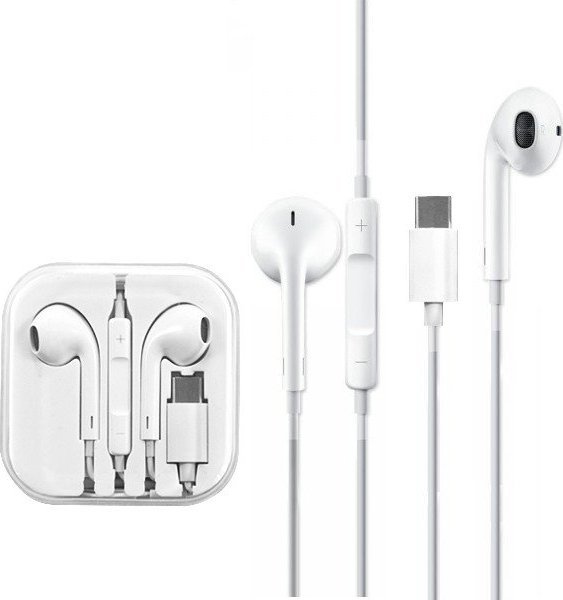Słuchawki Vega SŁUCHAWKI UNIWERSALNE VEGA COLORS TYP-C BOX BIAŁE TYPU-C