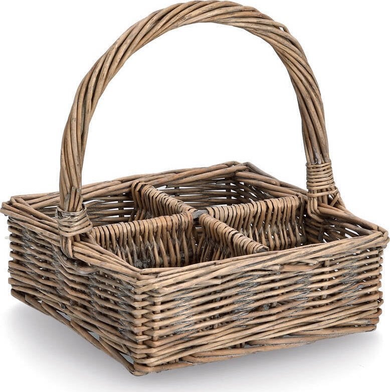 Zeller Wiklinowy koszyk z przegródkami, 20 x 20 cm