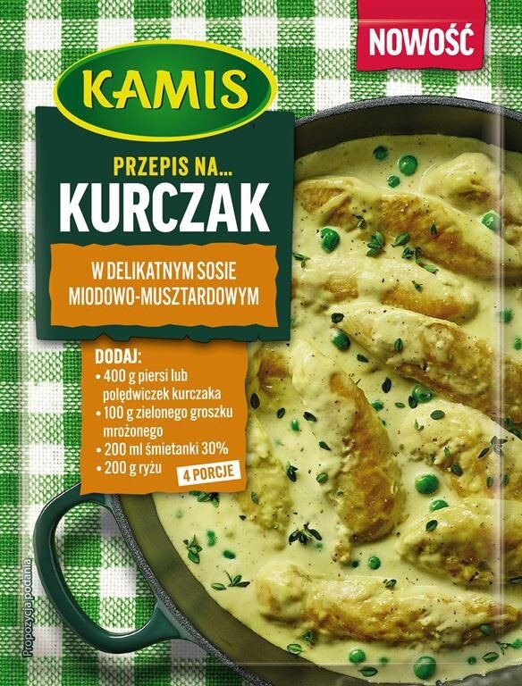 Kamis Przepis na kurczak w delikatnym sosie miodowo-musztardowym 30 g