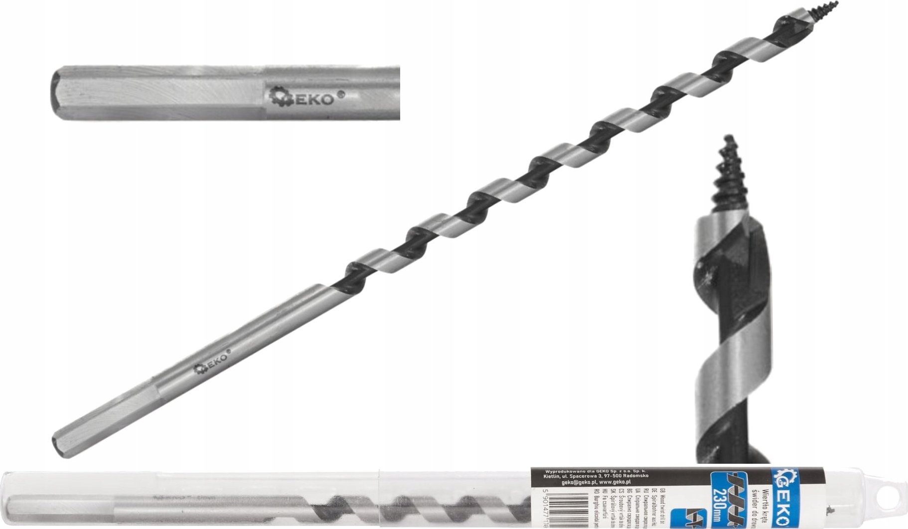 Wiertło Geko Wiertło kręte – świder do drewna 10x230mm (25/100)