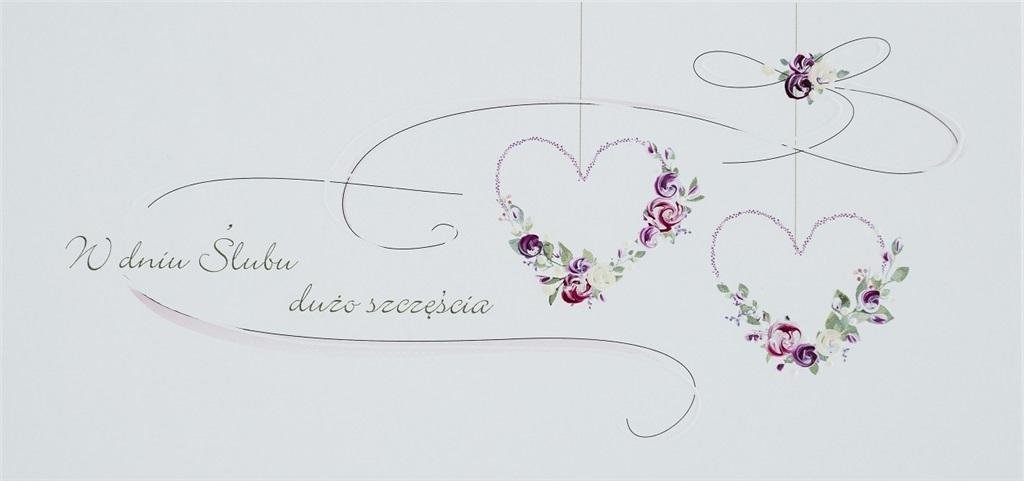 MAK Studio Karnet Ślub DL S47 - W dniu Ślubu dużo szczęścia