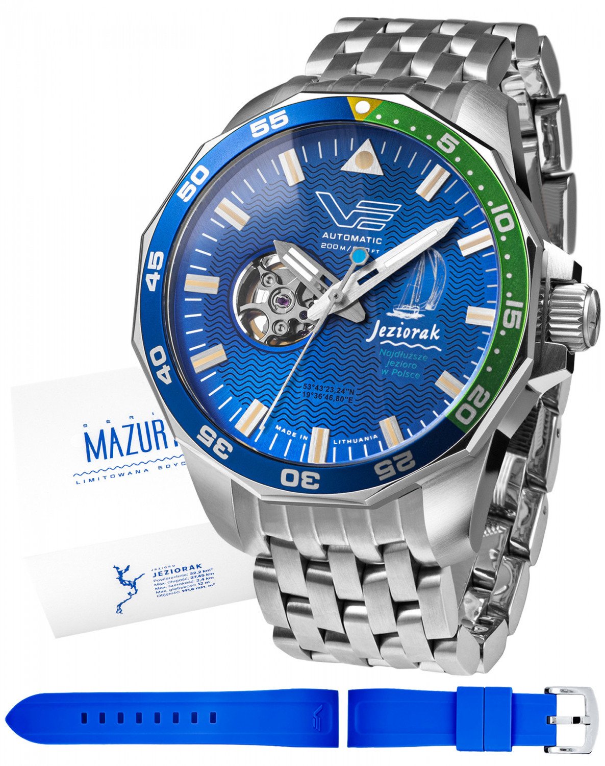 Zegarek męski Vostok Europe NH38A-225A480B srebrny