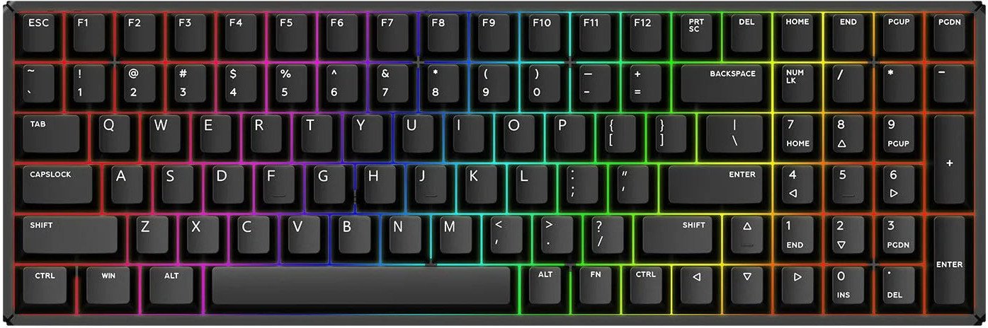 IQUNIX F97 Dark Side Wireless Gaming Tastatur, RGB - MX-Red-Switches (US)