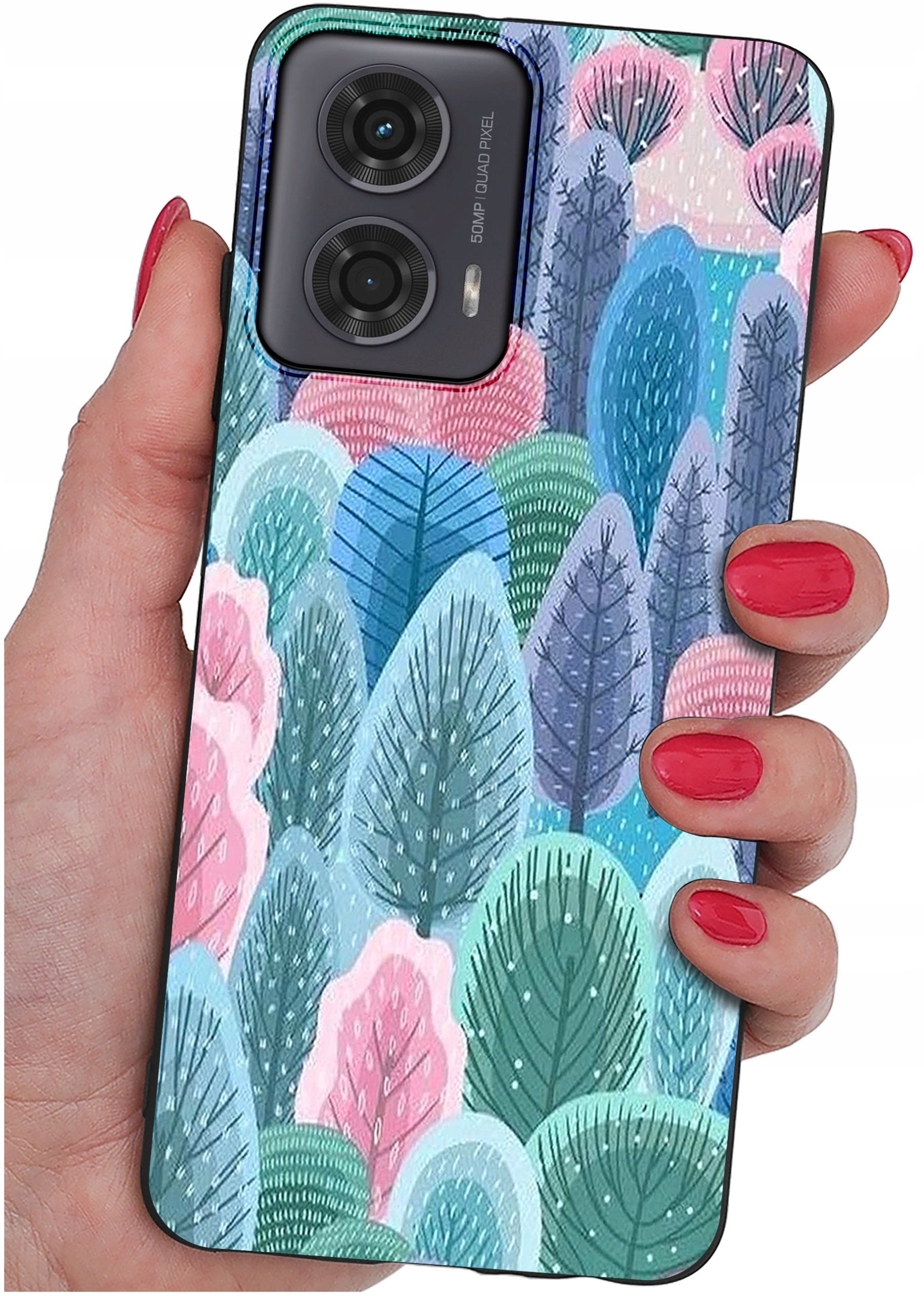 krainaGSM Etui do Motorola Moto G24 |G24 POWER |G04 |E14 wzory |SILIKONOWE MATT SZKŁO