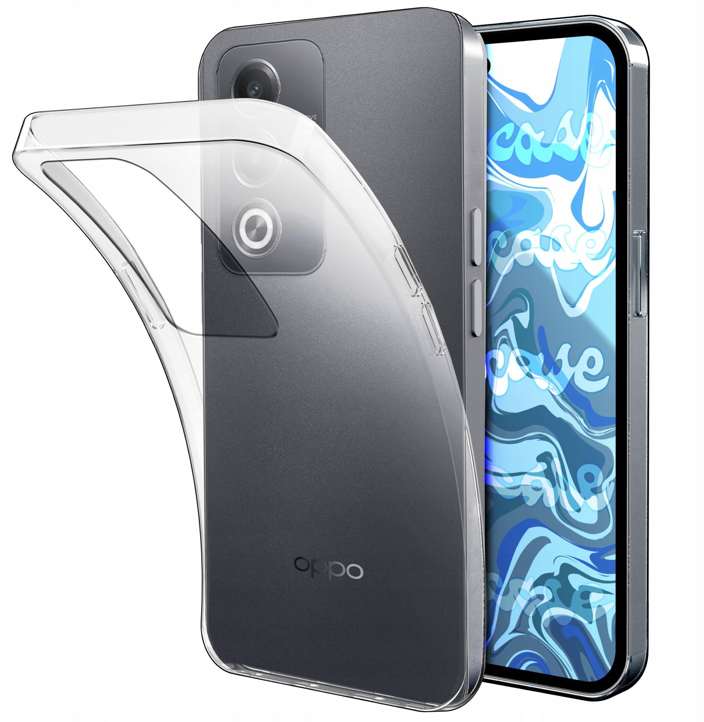 ETUI DO OPPO A80 5G GUMOWE OBUDOWA CASE SILIKON SLIM POKROWIEC CLEAR VIEW