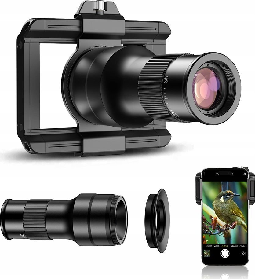 Zestaw Obiektywów APEXEL 2w1 Obiektyw TELE 6x + Makro 150mm do Telefonu / APL-TM6