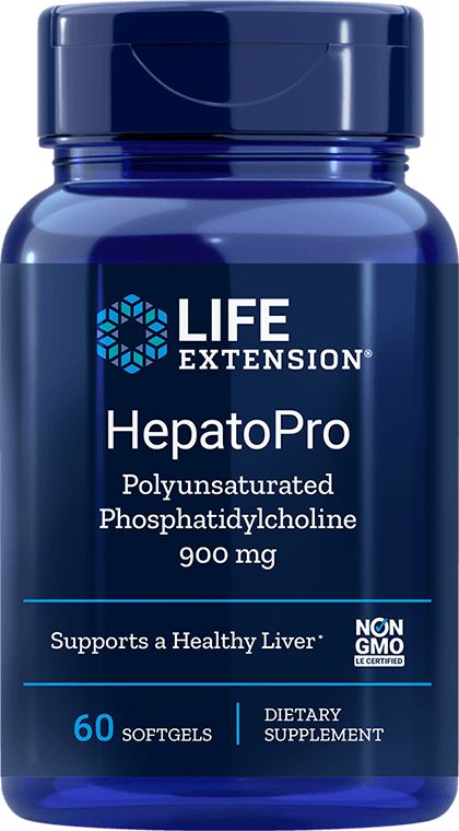 Life Extension Life Extension - HepatoPro, Fosfatydylocholina Wielonienasycona, 900mg, 60 kapsułek miękkich