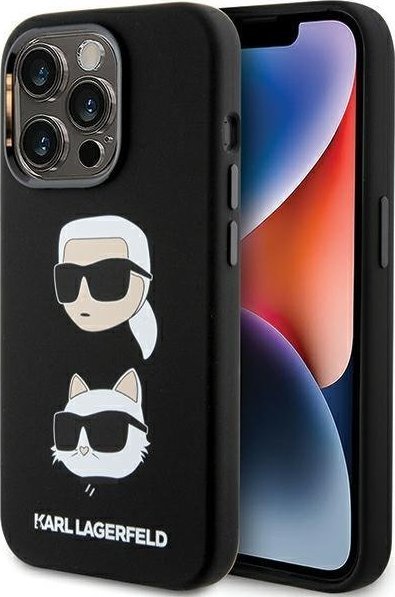 Karl Lagerfeld Karl Lagerfeld KLHCP15XSDHKCNK iPhone 15 Pro Max 6.7" czarny/black Silicone Karl&Choupette Head