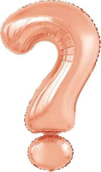 Balon foliowy znak ? różowe złoto 53x86cm
