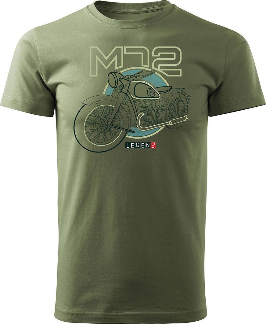 Topslang Koszulka motocyklowa na motor M72 Dniepr Ural męska khaki REGULAR XL