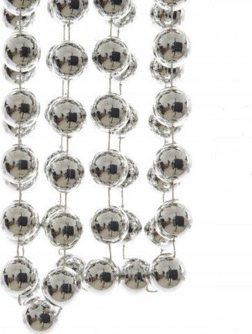 Kaemingk Sznur koralików girlanda 2,7m srebrny