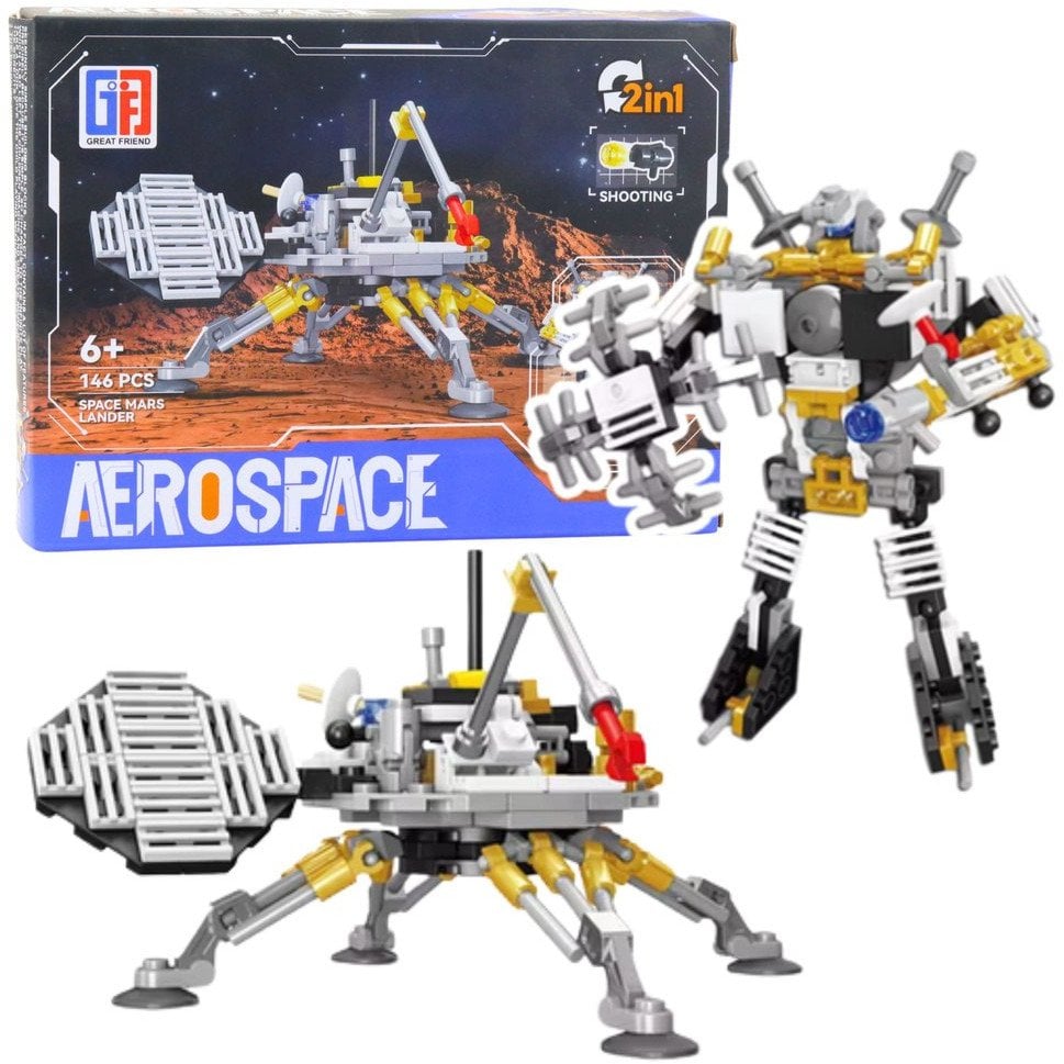 Klocki Konstrukcyjne Lądownik Marsjański Robot Kosmiczny 2w1 146 el.