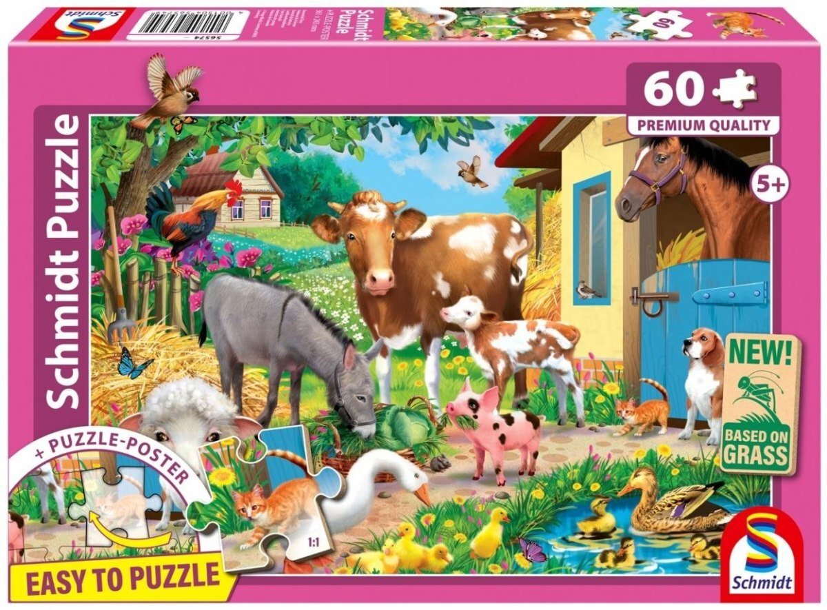 Puzzle PQ 60 Zwierzęta na farmie