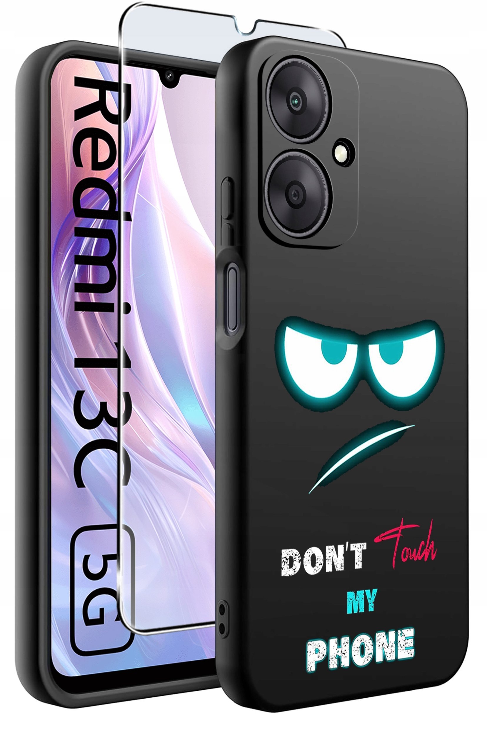 ETUI do Xiaomi Redmi 13C 5G WZORY |SILIKONOWE MATT CASE +SZKŁO HARTOWANE 9H