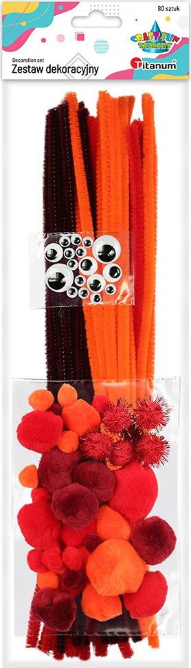 Titanum Druciki kreatywne pompony oczka 80el CRAFT-FUN