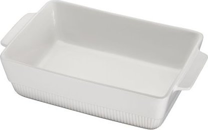 Hurtel Naczynie żaroodporne, ceramika, 3,0 l, 35 x 21 x 7,5 cm, białe CHALET / Spring