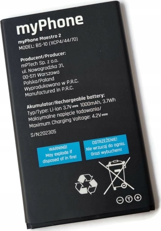 Bateria Do Myphone Maestro 2 Bs-10 Oryginał