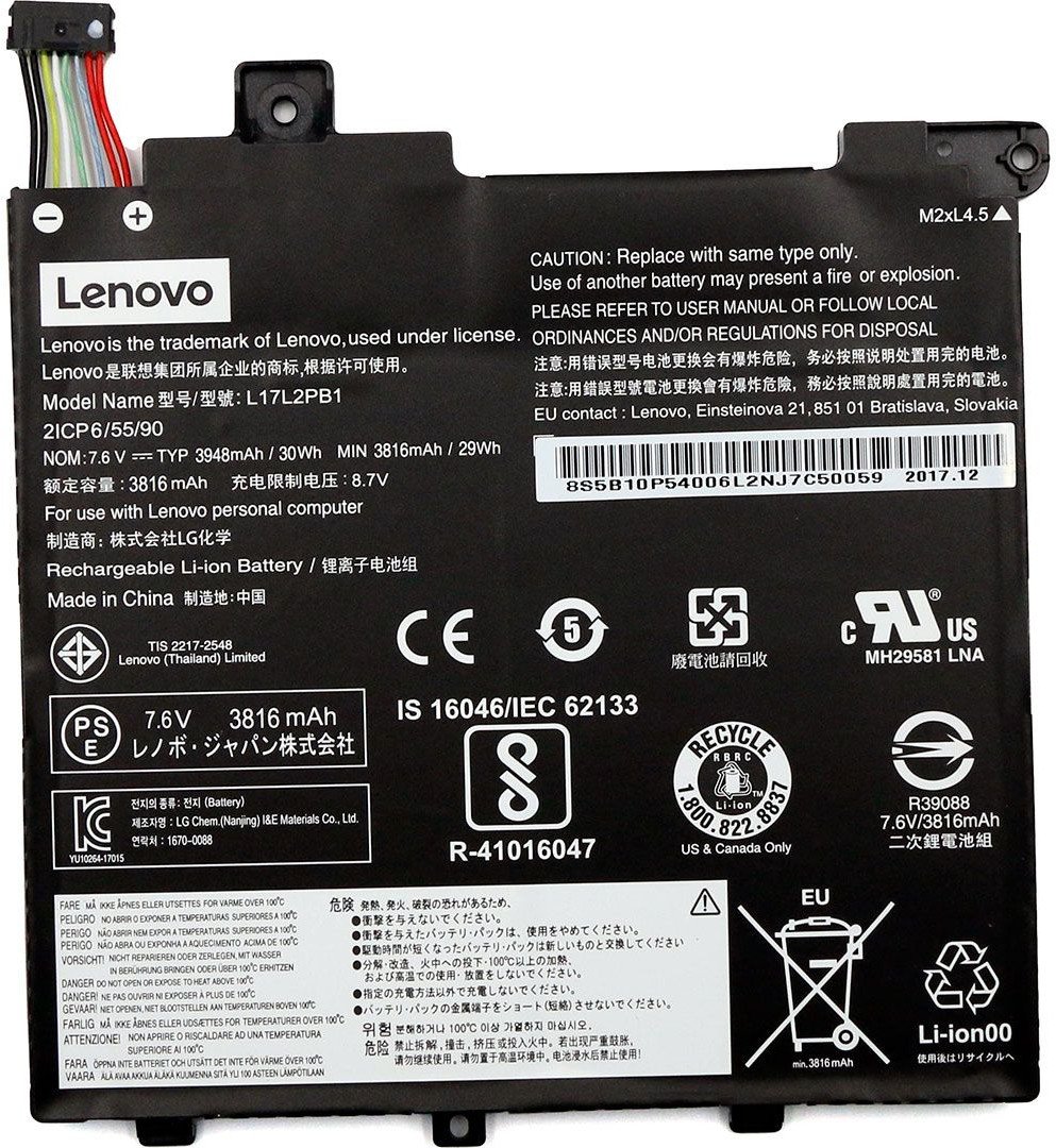 Bateria Lenovo FRU V/E LG L17L2PB1