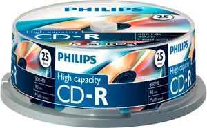 Philips CD-R 800 MB 40x 25 sztuk (CR8D8NB25/00)