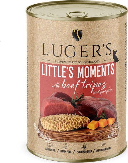 Karma mokra dla psów małych ras Luger's Little's Moments z żołądkami wołowymi i dynią 400 g