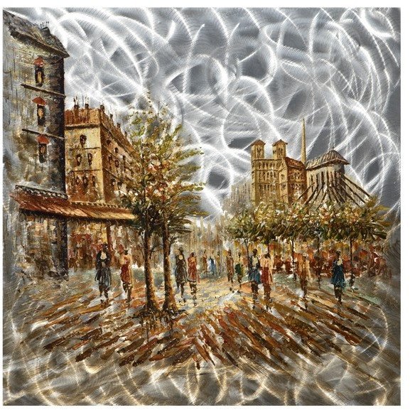 Obraz na płotnie 100x100 cm uliczny spacer