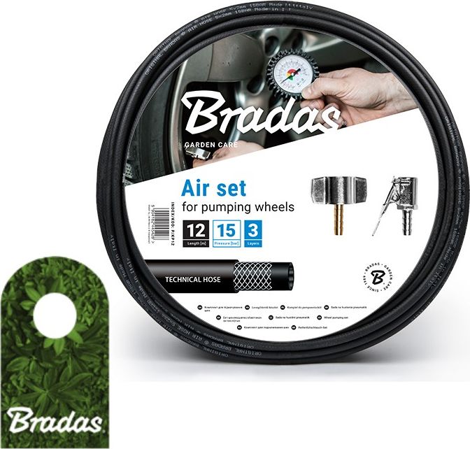 Bradas Komplet do pompowania kół przewód 3,5m BRADAS 5404