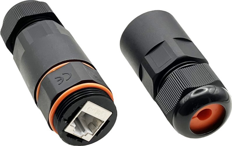 Alantec Łącznik hermetyczny IP68 RJ45/RJ45 kat.6A STP (OS010IP)