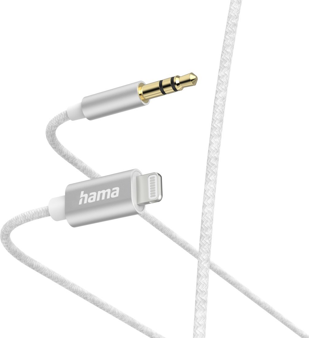 Kabel USB Hama Lightning - mini Jack 3.5 mm 1 m Biały (002015220000)